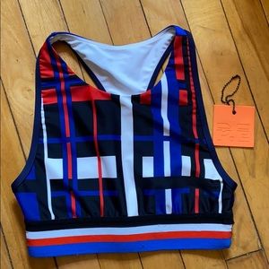 PE Nation Stop Start Cropped Sports Bra